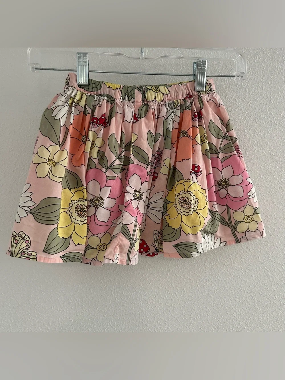 Gymboree Pink Floral Skort with Yellow & White Blooms